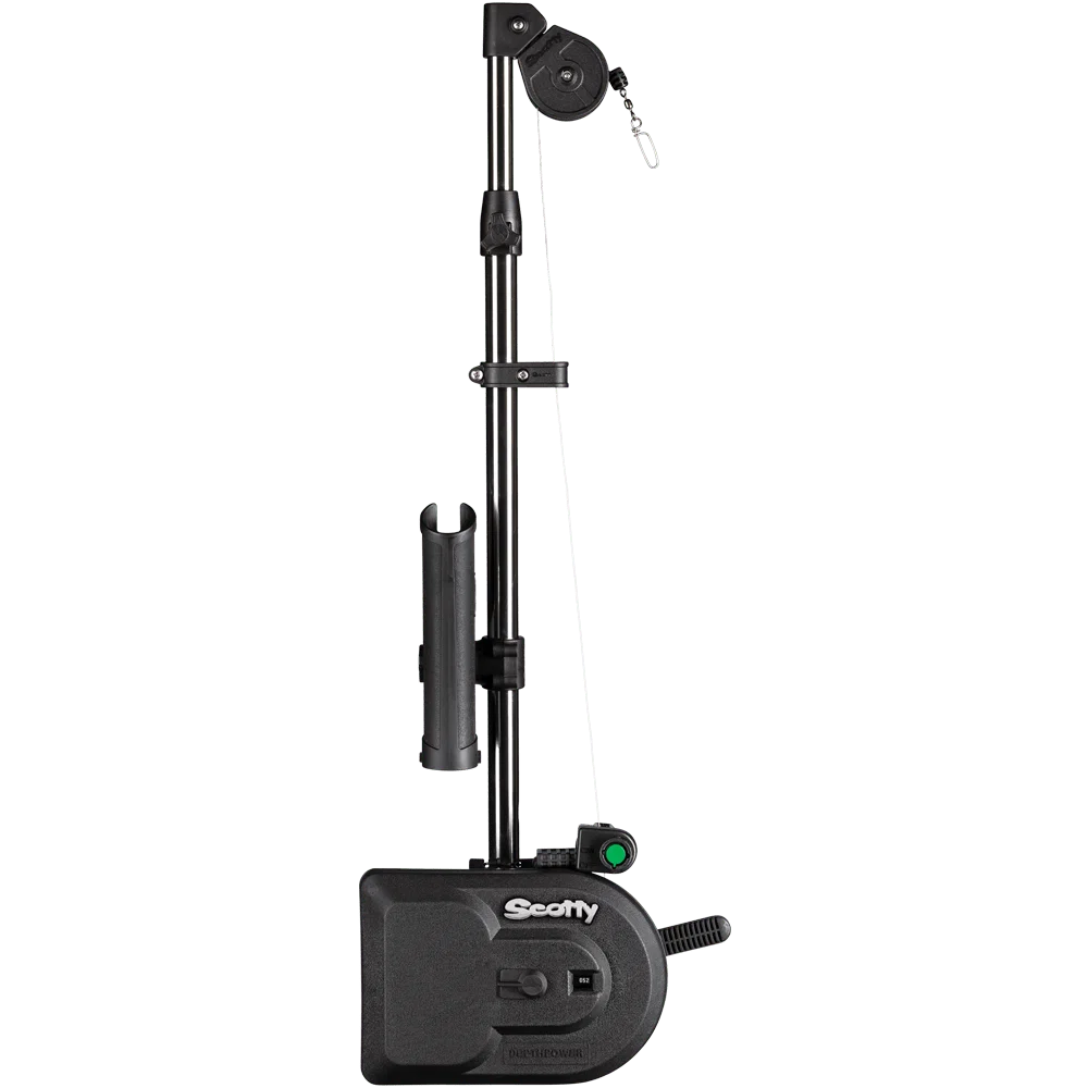 1106 – SCOTTY INC. Downrigger, Electric Operation Auto Stop With 4 Auto Stop Beads 2125 Marinco® 12 Volt Plug And Rec...